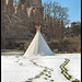 tipi in the snow