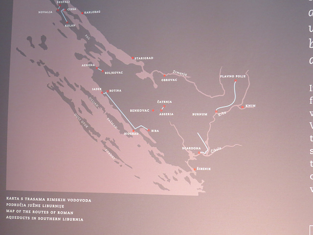 Musée archéologique de Zadar : réseau d'aqueducs romains.