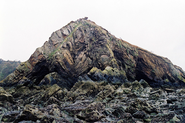 Folding at Monkstone Point, near Saundersfoot, Pembrokeshire