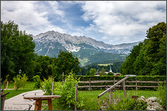 Bikerranch Blick zum Wilden Kaiser Gebirge