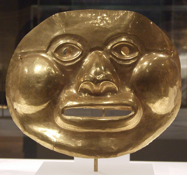 Gold Funerary Mask in the Metropolitan Museum of Art, February 2012