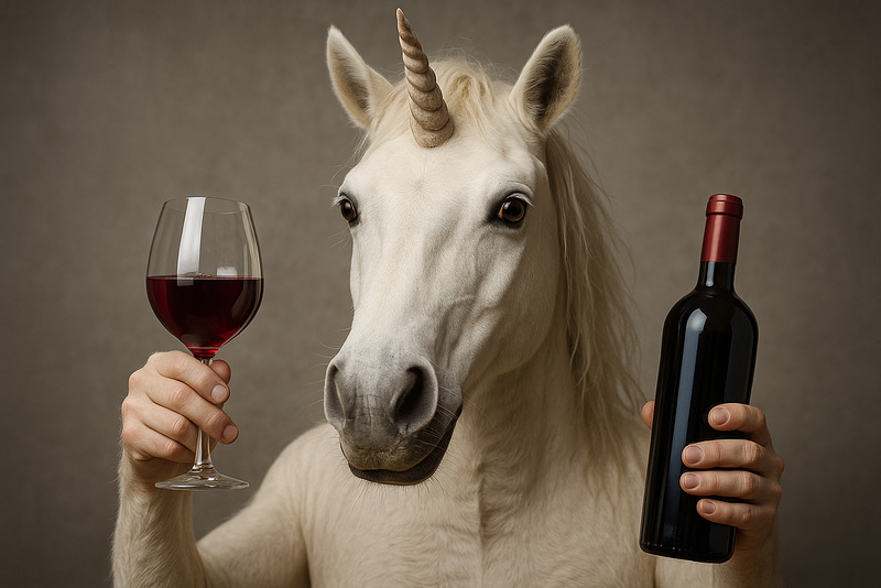 Weinliebendes Einhorn