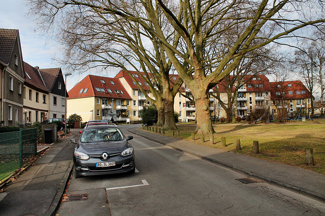 Der Kolpingplatz in der Arbeitersiedlung Grümerbaum (Bochum-Hiltrop) / 10.12.2016