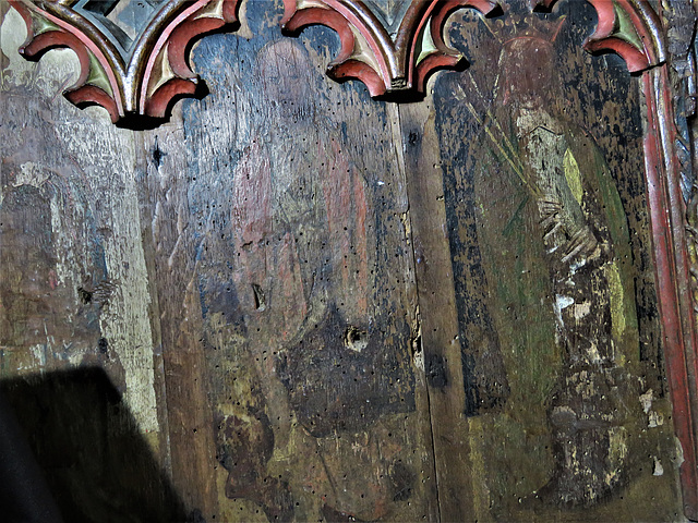 widecombe in the moor church, devon , c16 rood screen dado (1)