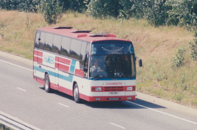 Chambers (Stevenage) H5 CRC (H801 RWJ) on the A11 at Red Lodge - 21 Jun 1998 (400-06)