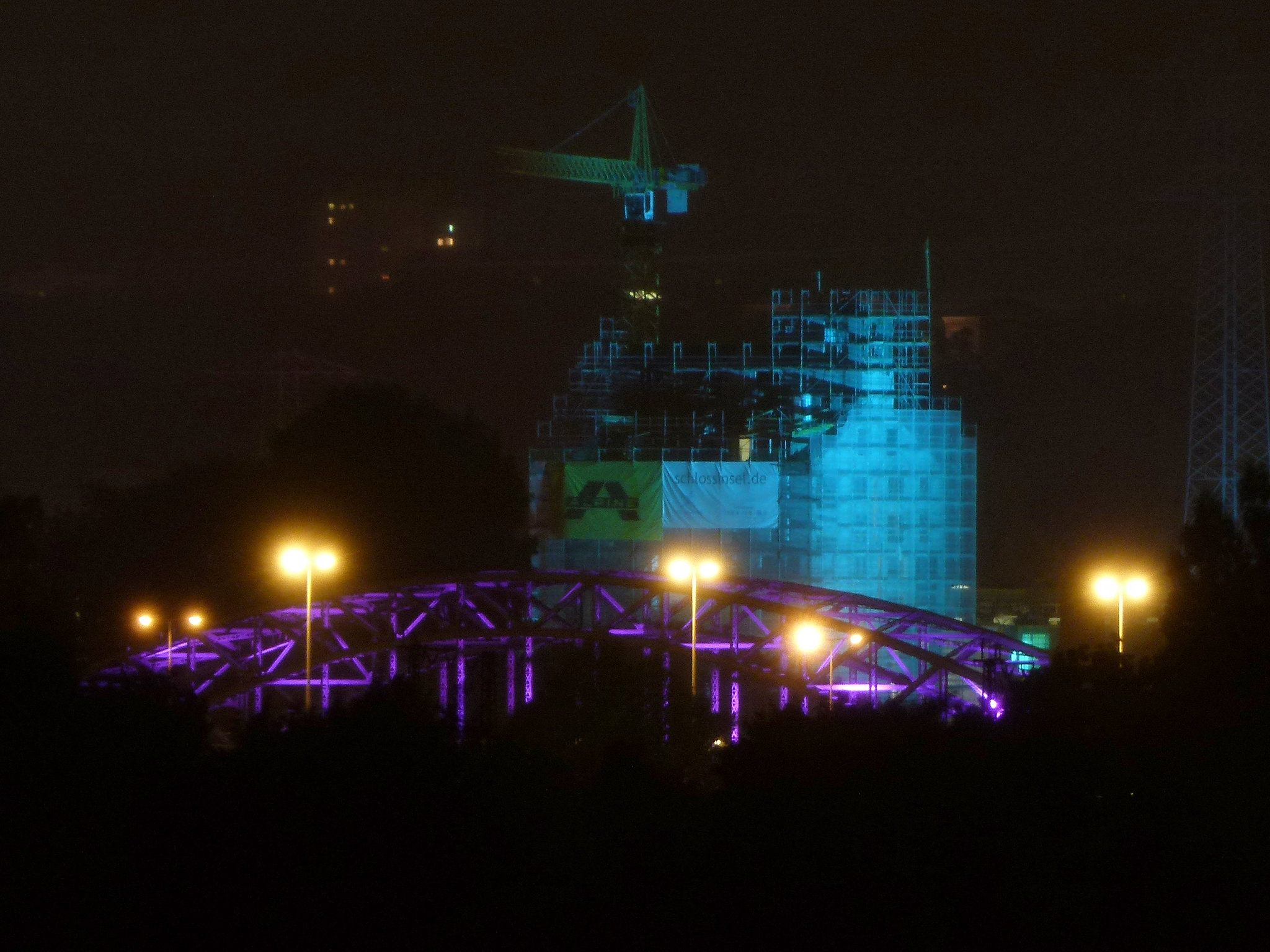 Nacht der Lichter:  Alte Harburger Süderelbbrücke