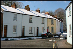 April snow on the rooftops