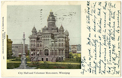 WP1960 WPG - CITY HALL AND VOLUNTEER MONUMENT