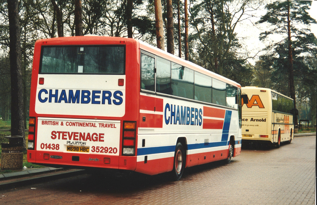 Chambers (Stevenage) M698 HBC at Barton Mills - April 1995 (262-13A)