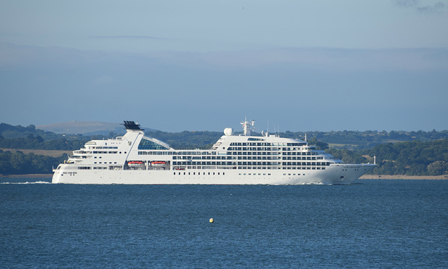 Seabourn Quest approaching Cowes - 15 July 2019