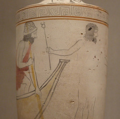 Detail of a Terracotta Lekythos Attributed to the Sabouoff Painter in the Metropolitan Museum of Art, February 2012