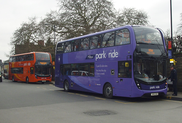 DSCF6167 Stagecoach East (Cambus) SN66 WAO and SN66 WBG in Cambridge - 10 Mar 2017