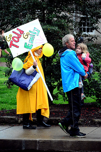 Despite rain, families came to cheer