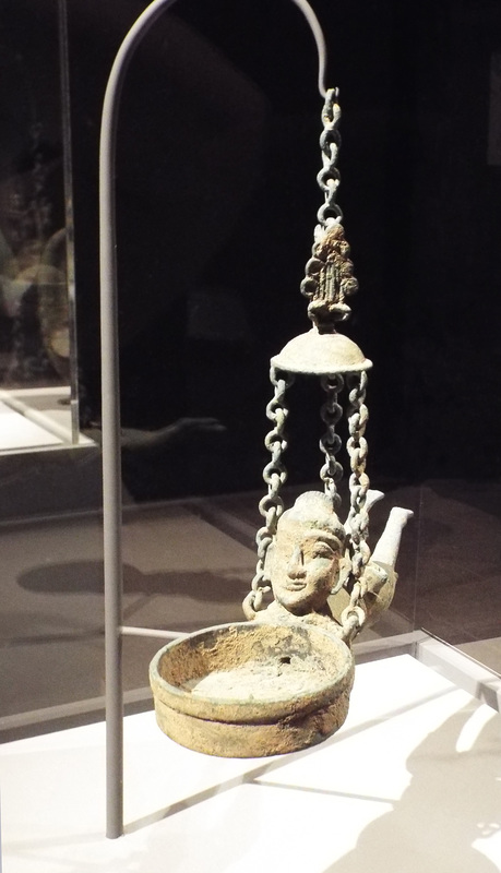 Hanging Lamp in the Shape of a Foreigner in the Metropolitan Museum of Art, July 2017