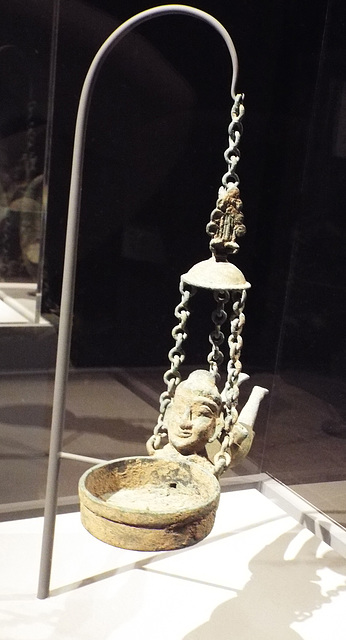 Hanging Lamp in the Shape of a Foreigner in the Metropolitan Museum of Art, July 2017