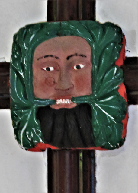 widecombe in the moor church, devon , c16 wooden boss (2)