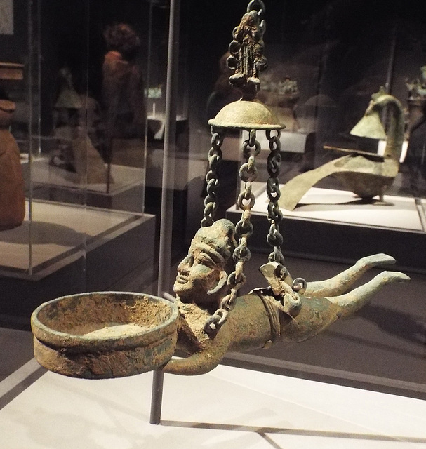 Hanging Lamp in the Shape of a Foreigner in the Metropolitan Museum of Art, July 2017