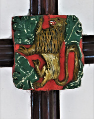widecombe in the moor church, devon , c16 wooden boss lion