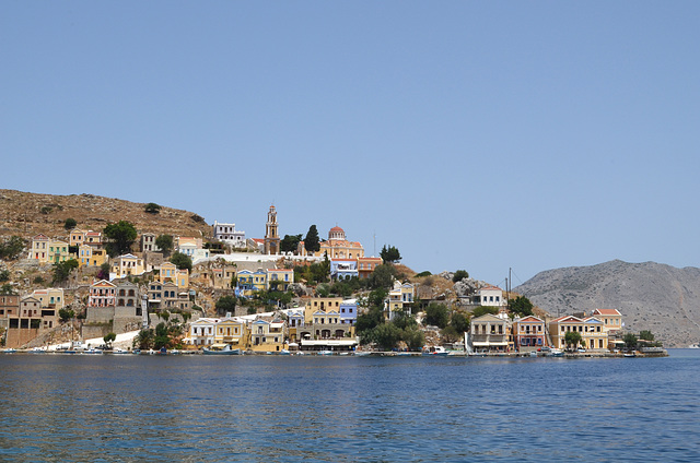 Symi-town, Ekklisia Evaggelistria Church on the Cape above the Sea