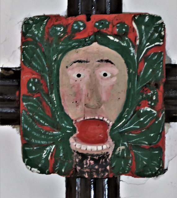 widecombe in the moor church, devon , c16 wooden boss (3)