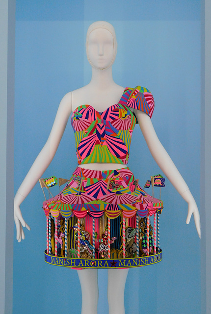 Ensemble by Manish Arora in the Metropolitan Museum of Art, August 2019