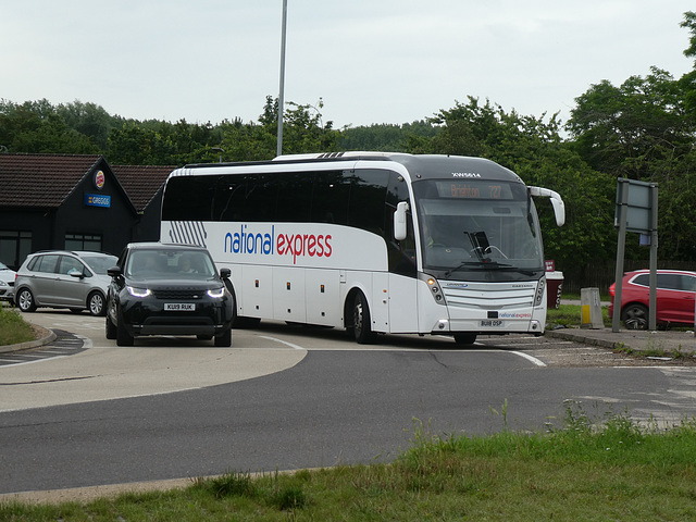 Worthing Coaches (National Express owned) XW5614 (BU18 OSP) at Fiveways, Barton Mills - 10 Jul 2021 (P1080985)
