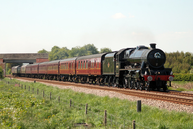 LMS class 6P Jubilee 4-6-0 45690 LEANDER with 1Z94 05.36 Liverpool Lime St - Scarborough The Coast to Coast Express at Spital Bridge, Seamer 19th May 2018