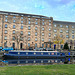 Canal long boat "Gerda" for rent on AirBnB at Speirs Wharf