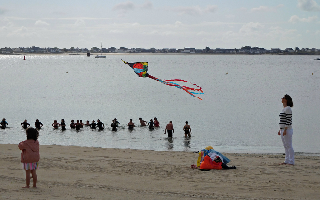 14 juillet sportif meme a 16 degrés dans l'eau