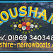 Rousham narrowboat sign