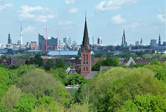 Blick zur Hamburger Innenstadt