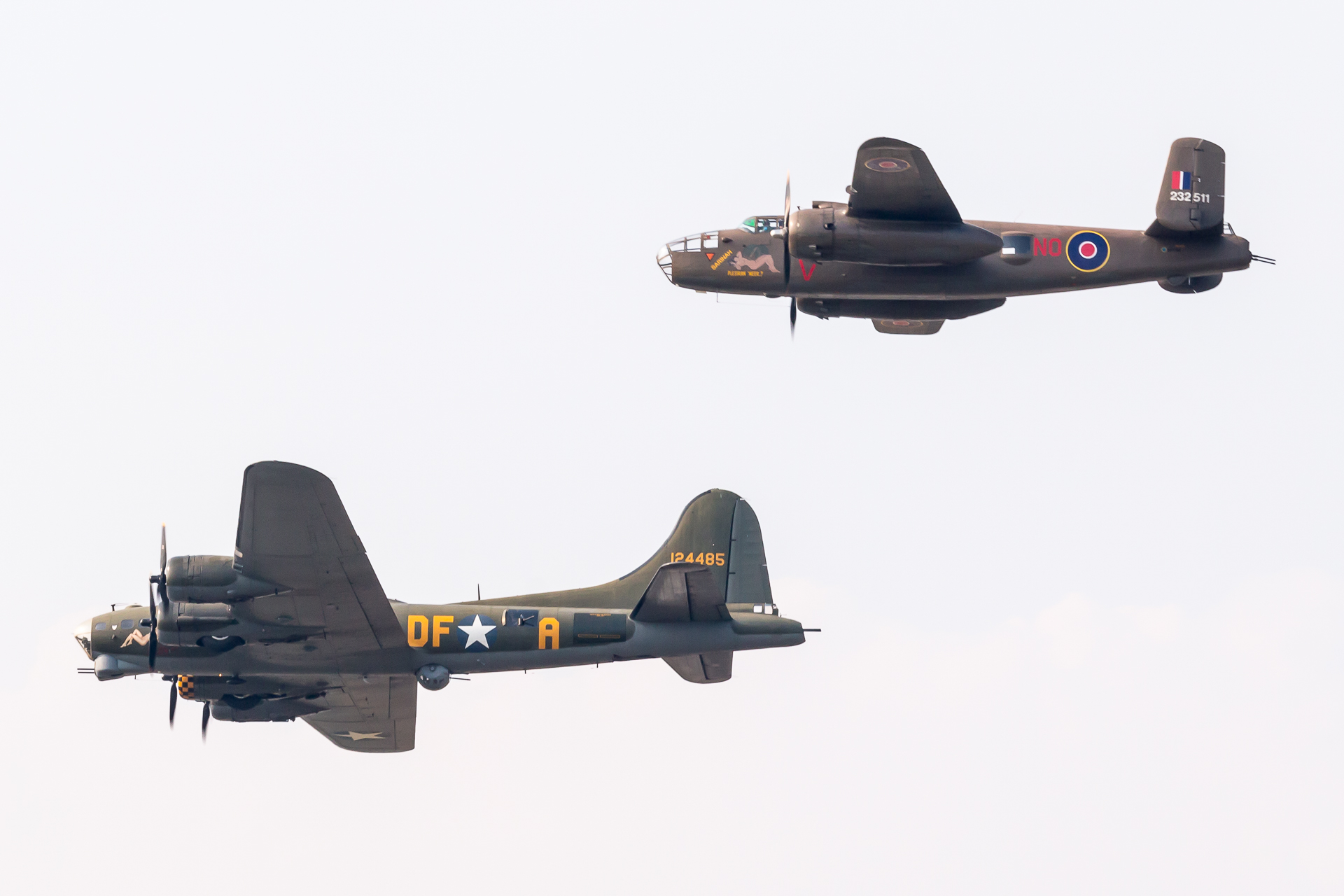 B-17 Flying Fortress & B-25N Mitchell