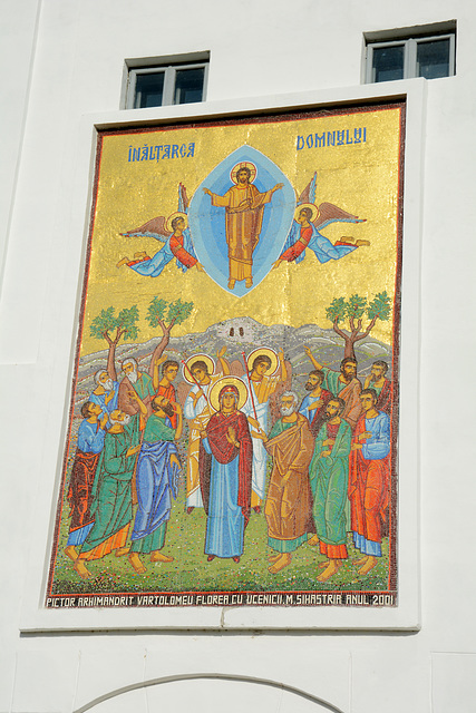 Romania, Mosaic above the Entrance to the Neamț Monastery