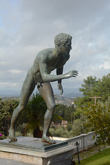 Greece, Kerkyra (Corfu), Sculpture of a Boy in the Garden of the Achilleion Palace