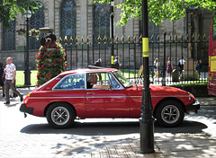 Scarlet,1980s MGB GT.