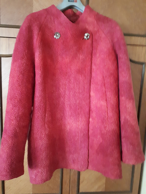 felted jacket - imitation of astrakhan fur