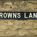 Brown's Lane street sign