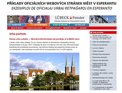 Lübeck (Germanio) -oficiala urba retejo en Esperanto