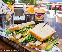 Lucky Penny, Funk Zone, Santa Barbara - roast chicken pesto and avocado