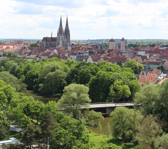 Regensburg view from ferris wheel