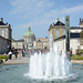 Copenhagen, The Fountain in Parque Amalie and Frederiks Kirke