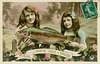 Small Girls with a Large Fish (Poisson d’Avril)