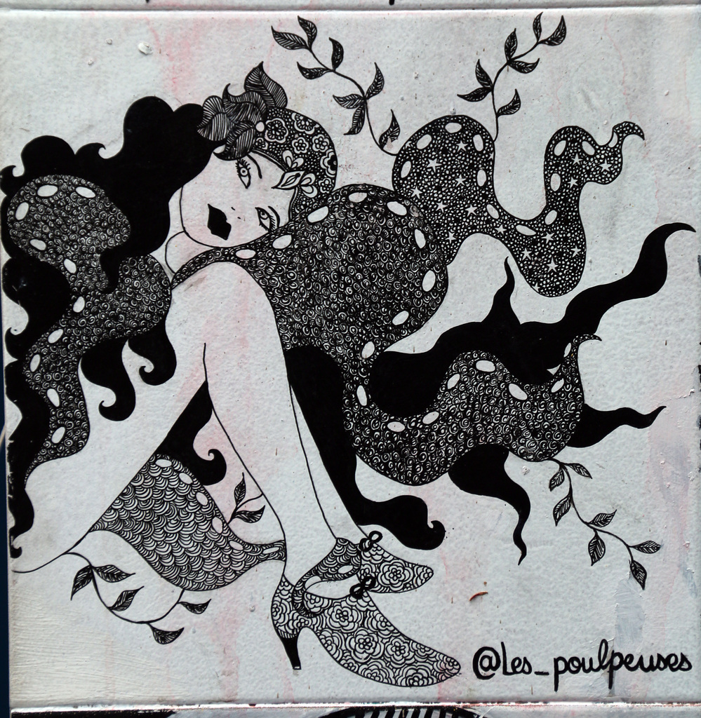 @ les poulpeuses - dessin sur une faïence de 15x15 @ les poulpeuses - dessin sur une faïence de 15x15