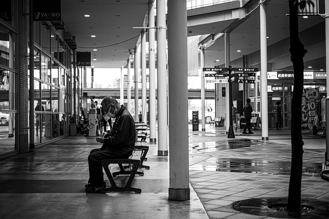 Rainy shopping mall