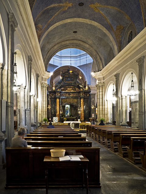 Sanctuary of Oropa, the interior of the Ancient Church