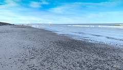 Findhorn Beach - on a busy morning!