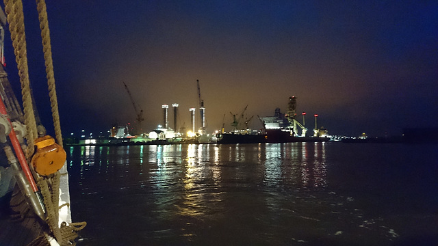 Ankunft im Hafen Bremerhaven