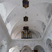 Innenraum mit Orgel der Klosterkirche St.Ursula in  Brig