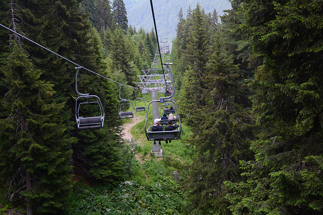 Bulgaria, Going Down the "Seven Rila Lakes" Ski Lift