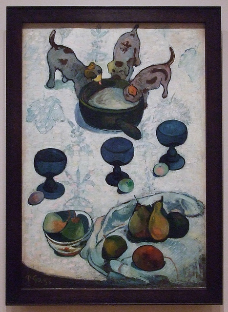 Still Life with Three Puppies by Gauguin in the Museum of Modern Art, March 2010